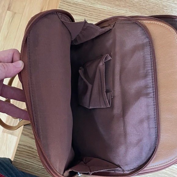 Tan Leather Backpack - Women’s Everyday Backpack Purse - Picture 5 of 8